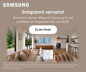 Samsung Schweiz - offizielles Partnerbanner Entspannt vernetzt