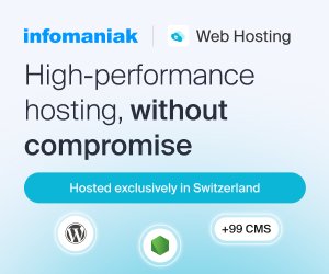Infomaniak Web Hosting Schweiz Werbebanner