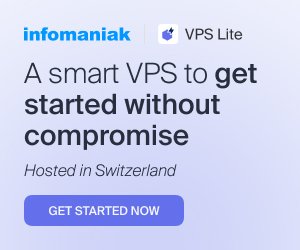 Infomaniak VPS Lite Schweiz Werbebanner